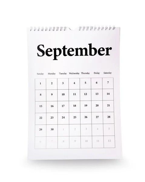 Перевернути календар на білому тлі — стокове фото