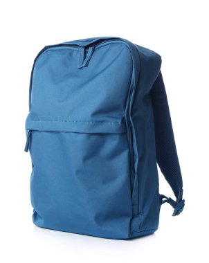 Beyaz arka plan üzerinde okul sırt çantası