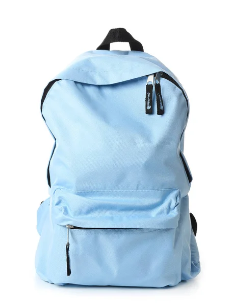 Schulrucksack auf weißem Hintergrund — Stockfoto