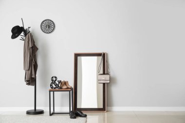 Hafif duvara yakın salon şık iç