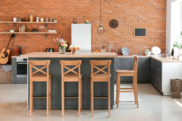 Interieur van moderne comfortabele keuken — Stockfoto