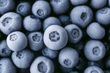 Lezzetli dondurulmuş yaban mersini, closeup görünümü