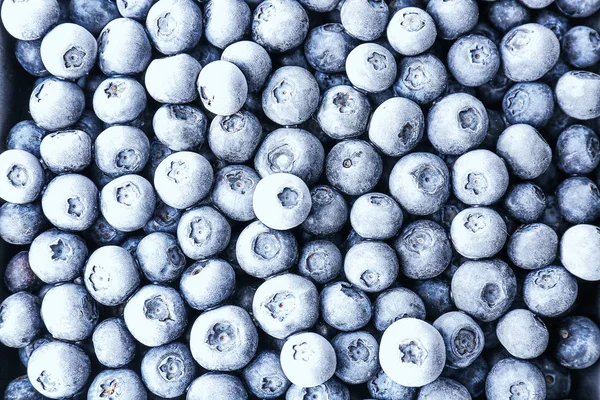 Tasty frozen blueberries, top view — Stock Photo, Image