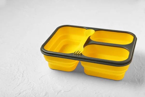 Empty school lunch box on white background — Stock Photo, Image