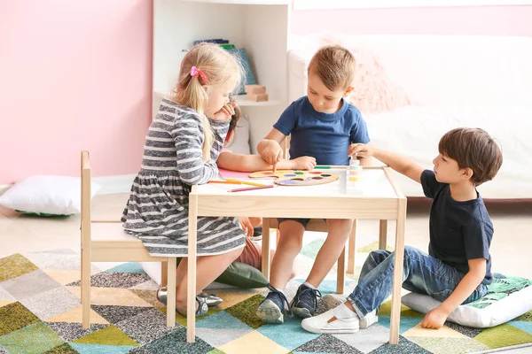 Cute little children playing in kindergarten — Stock Photo, Image