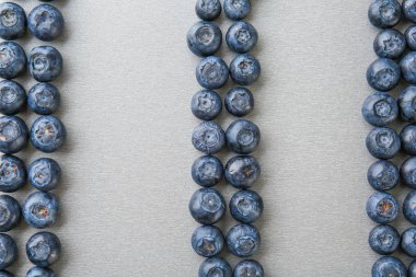 Gri arka planda olgun yaban mersini