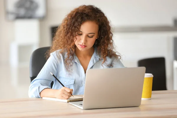 Young African-American student preparing for exam — Stock Photo, Image