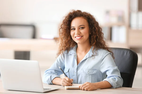 Young African-American student preparing for exam — Stock Photo, Image