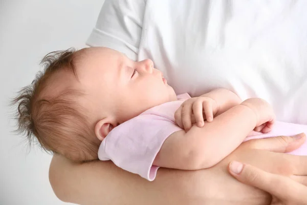 Mother with sleeping baby, closeup — Stock Photo, Image