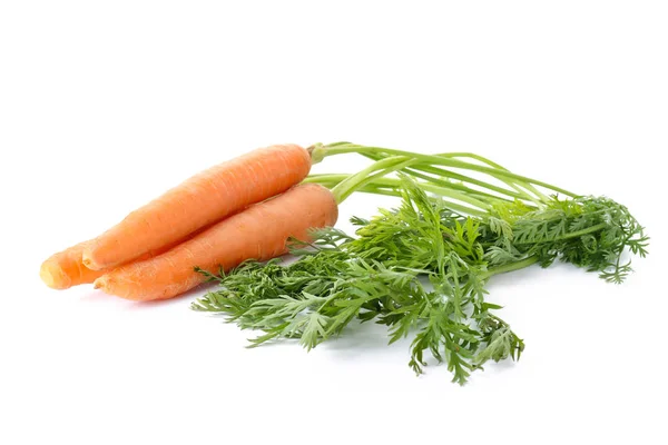 Смачна свіжа морква на білому тлі — стокове фото