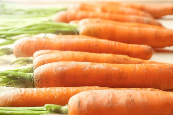 Tasty fresh carrot on table, closeup — Stock Photo, Image