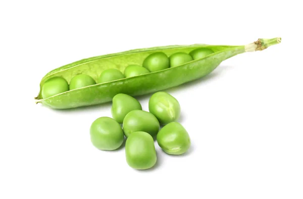 Tasty fresh peas on white background — Stock Photo, Image