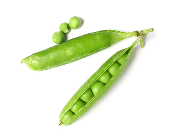 Tasty fresh peas on white background — Stock Photo, Image