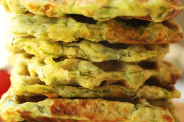 Lezzetli kabak waffle, closeup görünümü