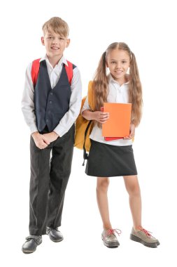 Beyaz arka planda sevimli küçük gözbebekleri