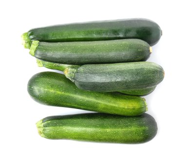 Beyaz arka planda taze kabak kabakları