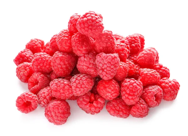 Ripe raspberry on white background — Stock Photo, Image