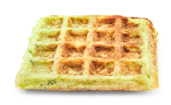 Tasty squash waffle on white background — Stock Photo, Image