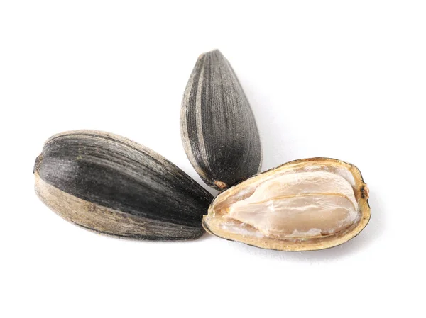 Sunflower seeds on white background — Stock Photo, Image