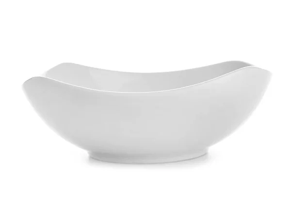 Empty ceramic bowl on white background — Stock Photo, Image