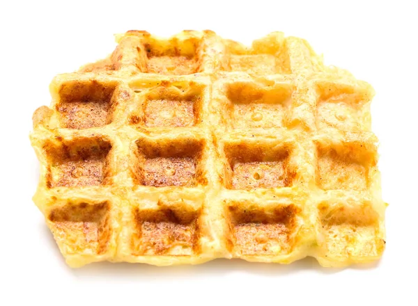 Tasty squash waffle on white background — Stock Photo, Image