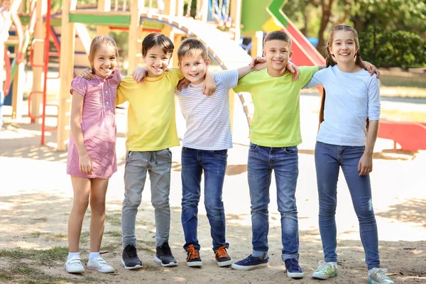 Cute little children on playground — Stock Photo, Image