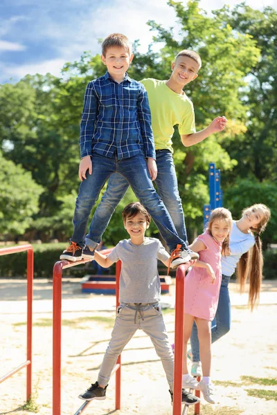 Cute little children on playground — Stock Photo, Image