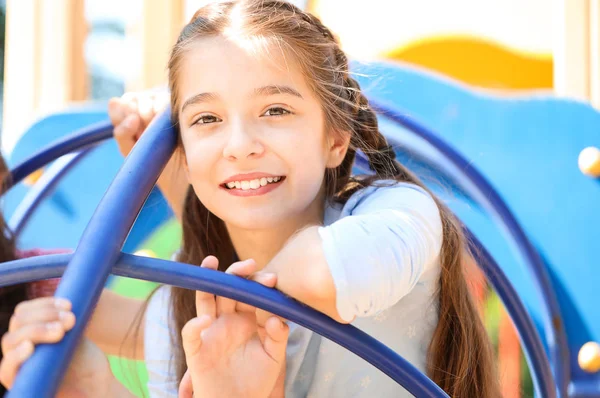 Cute little girl on playground — Stock Photo, Image