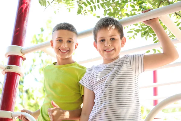 Cute little children on playground — Stock Photo, Image