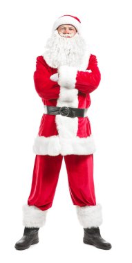 Beyaz arka planda Noel Baba portresi