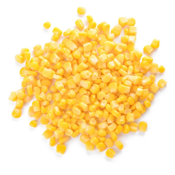 Fresh corn kernels on white background — Stock Photo, Image