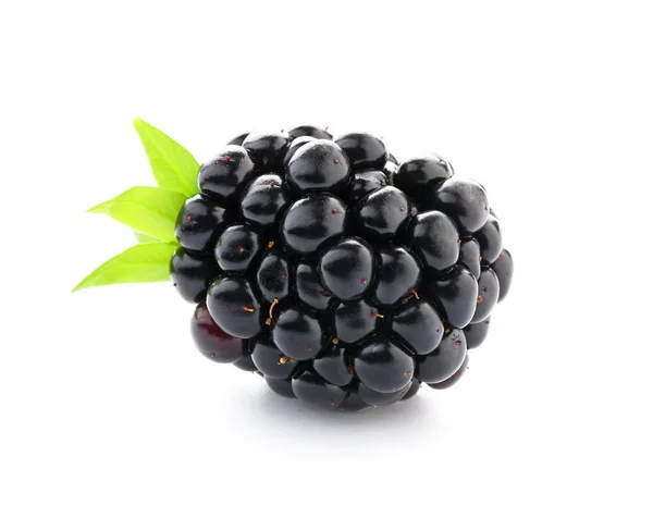 Ripe tasty blackberry on white background — Stock Photo, Image