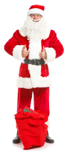 Portrait of Santa Claus on white background — Stock Photo, Image