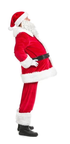 Porträt des Weihnachtsmannes auf weißem Hintergrund — Stockfoto