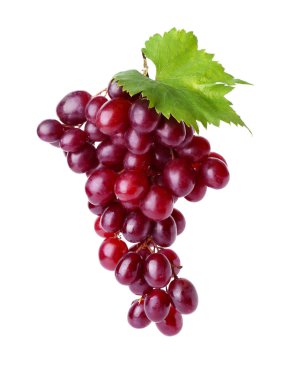 Tasty fresh grapes on white background clipart