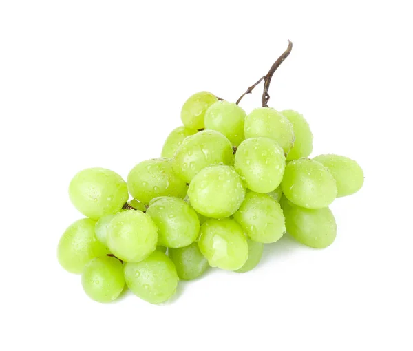 Uvas frescas saborosas em fundo branco — Fotografia de Stock
