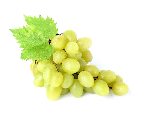 Uvas frescas sabrosas sobre fondo blanco —  Fotos de Stock