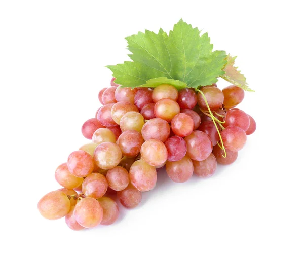 Uvas frescas sabrosas sobre fondo blanco — Foto de Stock