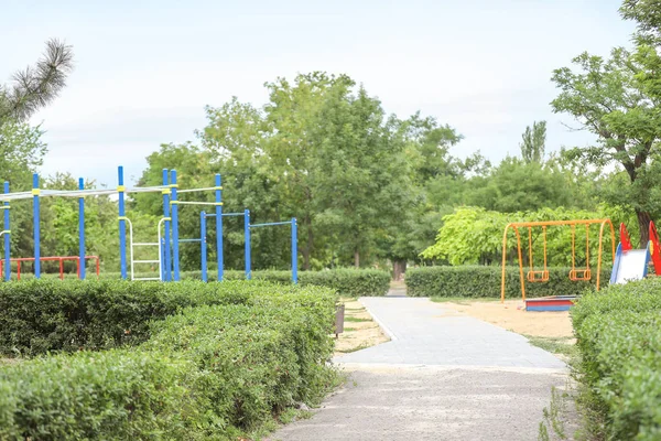 Modern playground in city park — Stock Photo, Image