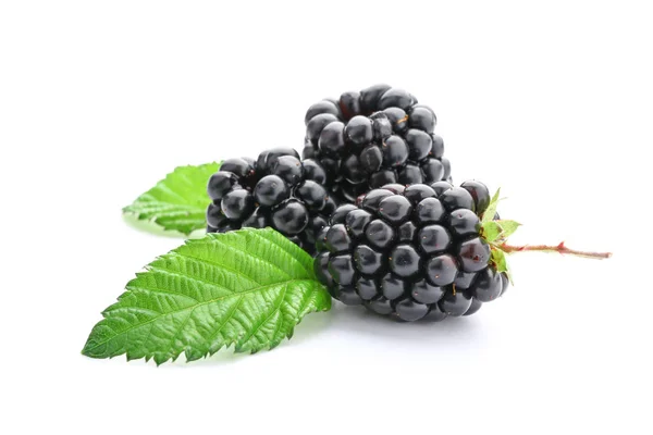 Ripe tasty blackberry on white background — Stock Photo, Image