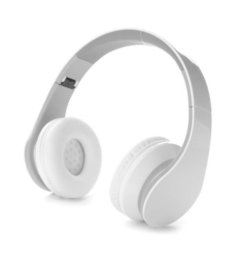 Beyaz arka planda modern kulaklıklar