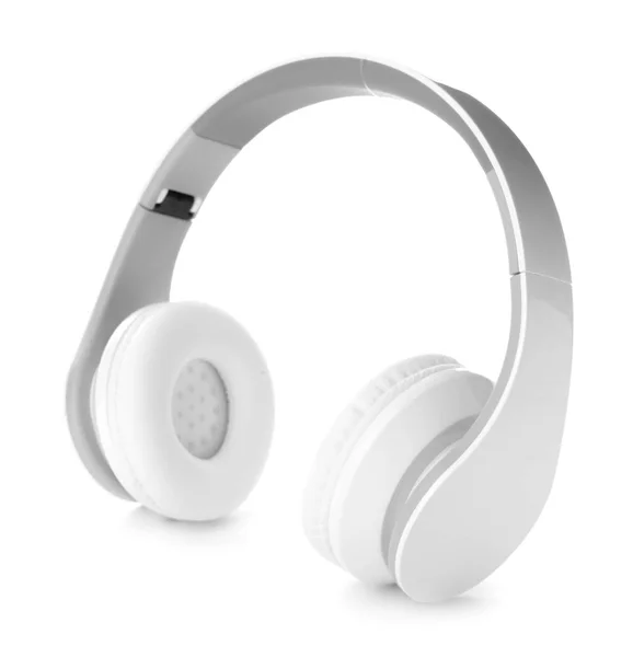 Moderní sluchátka na bílém pozadí — Stock fotografie