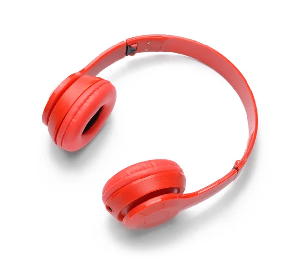 Headphones modernos em fundo branco — Fotografia de Stock