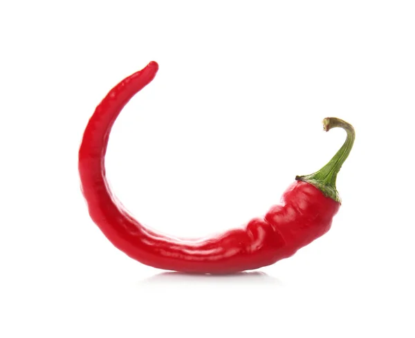 Red chili pepper on white background — Stock Photo, Image