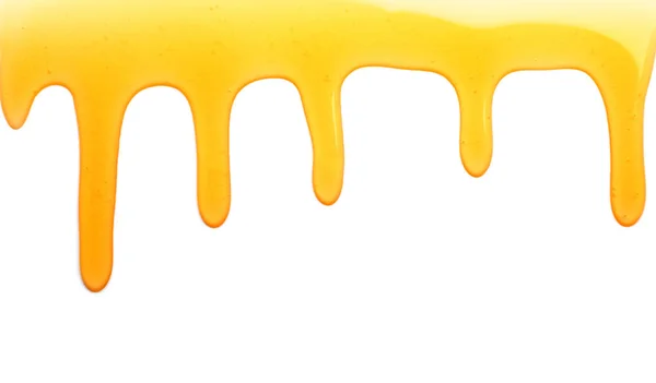 Spilled honey on white background — Stock Photo, Image