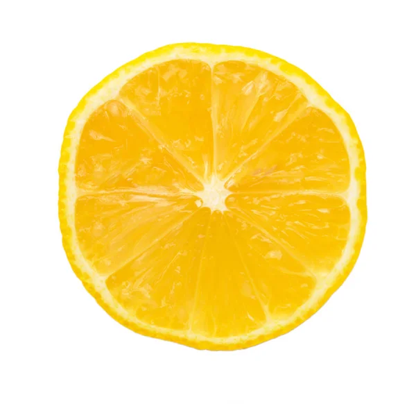 Шматок лимона на білому тлі — стокове фото