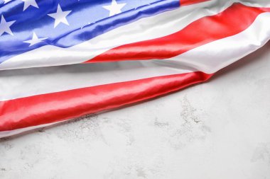 Abd bayrağı ışık arka planda, closeup