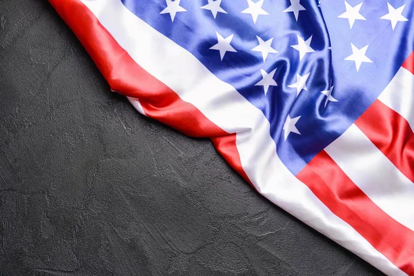 USA flag on dark background — Stock Photo, Image
