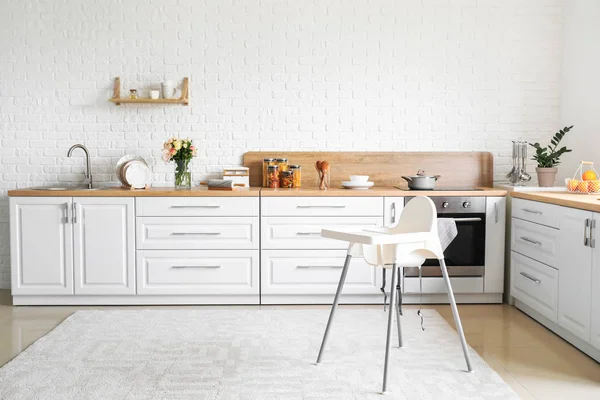 Stylish interior of modern kitchen — Stock Photo, Image