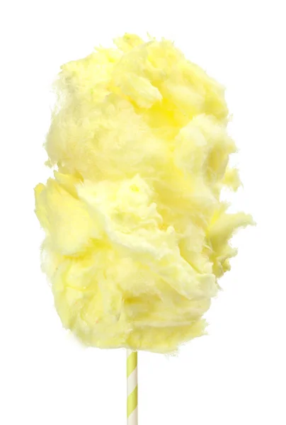 Tasty cotton candy on white background — Stock Photo, Image